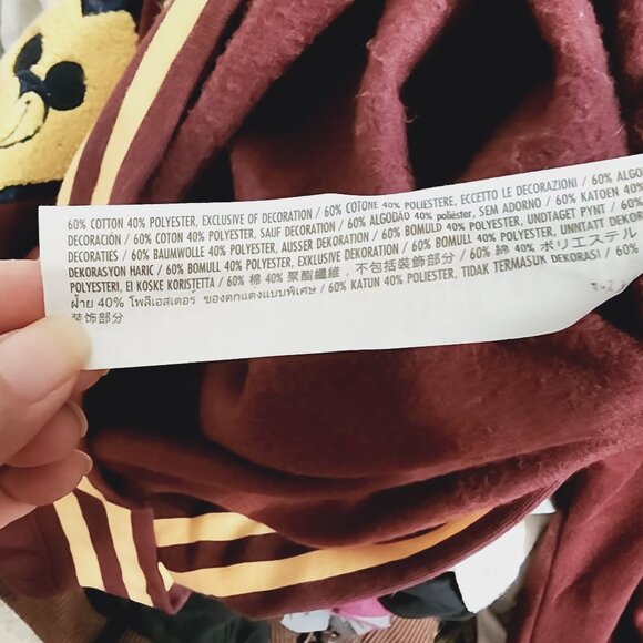 Disney Fashion Collection Sweatshirt Varsity Jersey Embroidered M Mickey Sz L - Picture 15 of 16